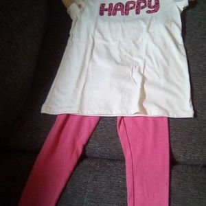 365 days Kids From Garanimals "Happy" (7 Kids) Short Sleeve Shirt With leggings